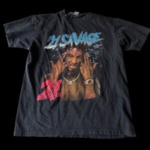 21 Savage American Dream Tour 2024 T-Shirt Mens Large Black JID Concert